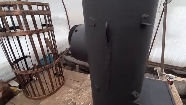 Банная печь из трубы 426мм. смотреть онлайн