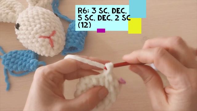 Crochet bunny lovey STEP by STEP tutorial - bunny# crochet# tutorial# - Part 3 - Arms and legs смотреть онлайн