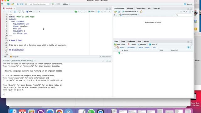 GitHub Pages from a RMarkdown file in docs folder смотреть онлайн