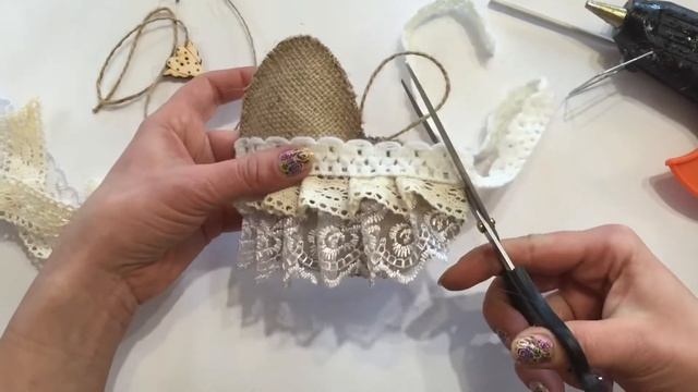 Мастер класс сердечка из мешковины в стиле рустик! Tutorial смотреть онлайн