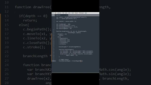 TREE FRACTAL | HTML | JAVASCRIPT смотреть онлайн