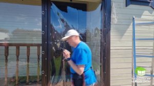 Установка мягкой двери на молниях