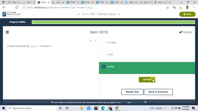 PCAP – Programming Essentials in Python Quizzes Module 2 Test Answers смотреть онлайн