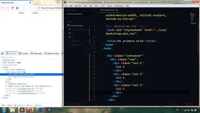 Mi primera grid de bootstrap - Bootstrap 4 tutorial español смотреть онлайн