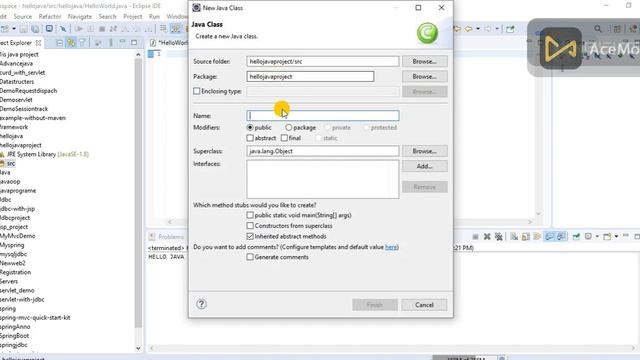hello world program in java (Complete Java) hello world in java |eclipse ide Advance java смотреть онлайн