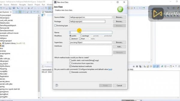 hello world program in java (Complete Java) hello world in java |eclipse ide Advance java