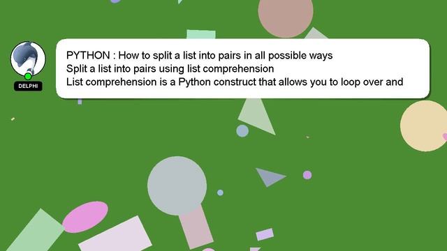 PYTHON : How to split a list into pairs in all possible ways смотреть онлайн