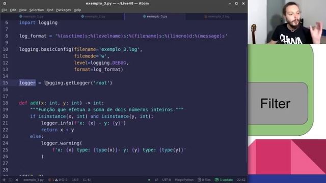 Live de Python #48 - Criando logs para aplicações смотреть онлайн