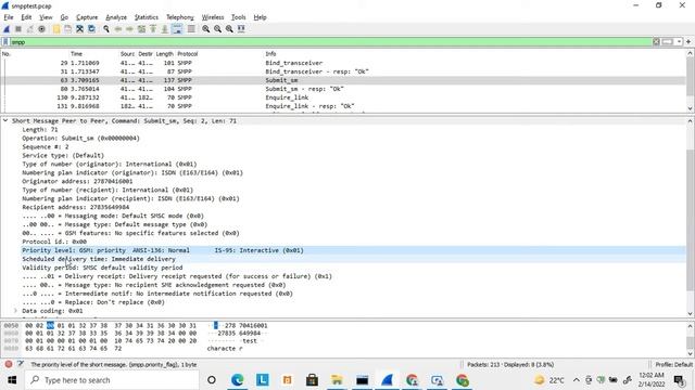 SMPP SMSC SUBMIT SM request response complete. PDU parameters values bytes order.SMPP client progra смотреть онлайн
