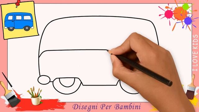 Disegni Di Autobus FACILI Per Bambini | Come Disegnare Un Autobus 4