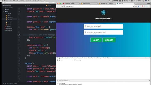 Firebase Login App logout the user in Reactjs with ES6 #40 смотреть онлайн