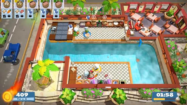 Overcooked 2 - Surf 'n' Turf Kevin 4 Stars 4 Player Co-op (Completed) смотреть онлайн