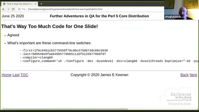 James Keenan - Further Adventures in QA for the Perl 5 Core Distribution смотреть онлайн