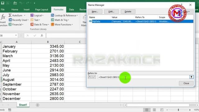 Create Dynamic Named Range In Excel VBA смотреть онлайн
