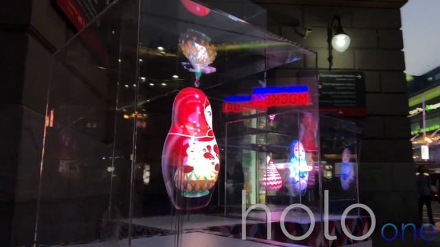 Голограммы в воздухе на день города в Москве от HoloOne.ru смотреть онлайн