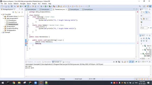 JAVA OOPS - Data Encapsulation part 2 - Nested class смотреть онлайн