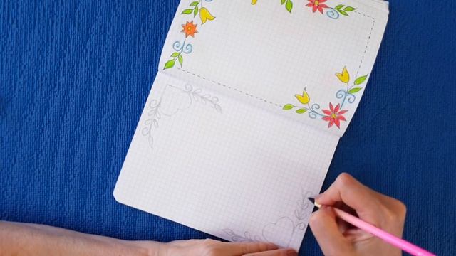 ЛД личный дневник. Как нарисовать сердце с цветами | Design a personal diary смотреть онлайн