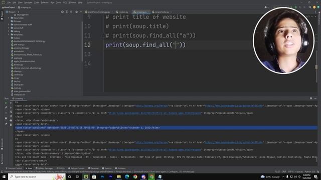 Learn Web Scraping In 10 Mins using Beautiful Soup 4 In python. смотреть онлайн