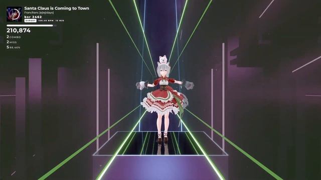 【BeatSaber】Santa Claus is Coming to Town【Oculus Quest 2だけでトラッキング】 смотреть онлайн