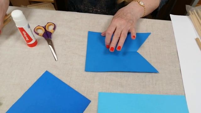 Классический флажок из бумаги. смотреть онлайн