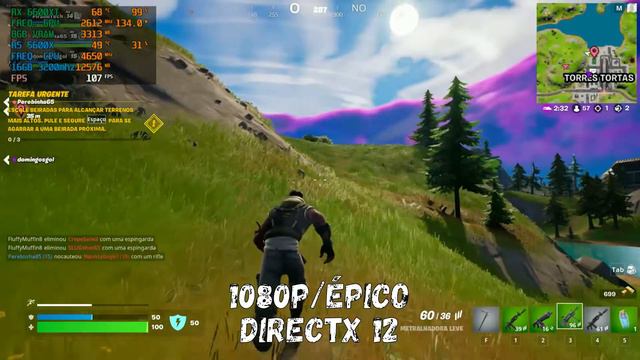 TESTANDO FORTNITE COM DIRECTX 11 E 12 - (RX 6600XT + 5600X) смотреть онлайн