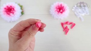 Хризантема из ленты. Канзаши из узких лент МК/DIY