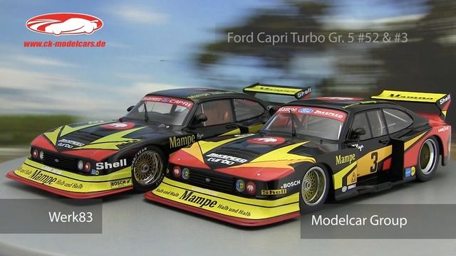 ck-modelcars-video: Comparison Ford Capri Turbo Gr 5 #3 & #52 Hans Heyer Model Car Group & Werk83 смотреть онлайн