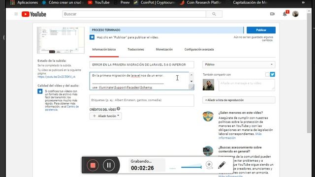 ERROR EN LA PRIMERA MIGRACIÓN DE LARAVEL 5.6 смотреть онлайн
