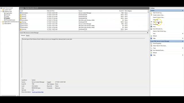 Event Log Filtering смотреть онлайн