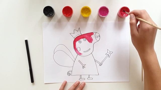 Как нарисовать свинку Пеппу? How to draw Peppa Pig? смотреть онлайн