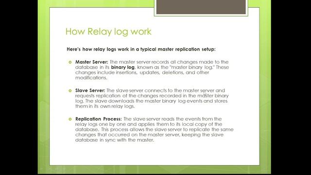 MySql - Binary and Relay logs смотреть онлайн