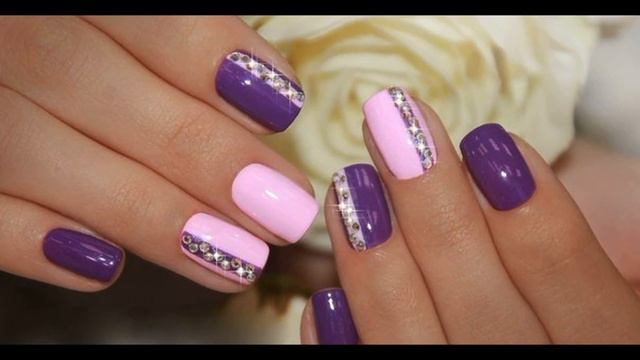 дизайн ногтей фиолетовый оттенок смотреть онлайн