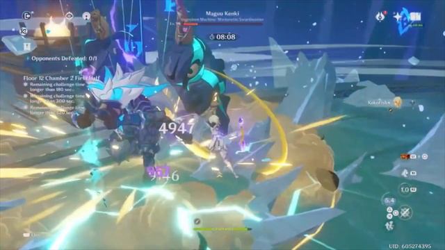 [Genshin Impact] Traveler (All 3 elements) Lumine Solo 2.1 Abyss Floor 12 9/9 Stars смотреть онлайн