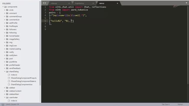 ChatBot avec python et nltk смотреть онлайн