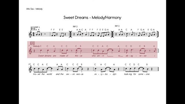 Sweet Dreams Saxophone Melody Playalong смотреть онлайн