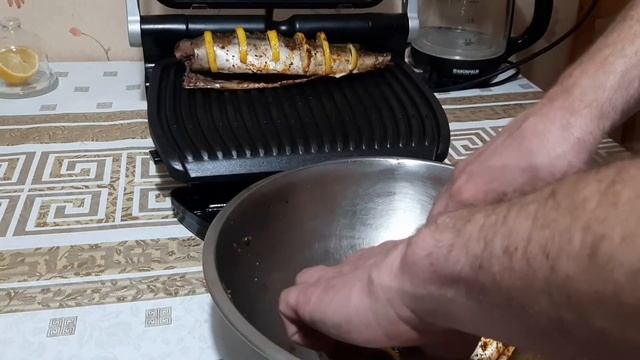 СКУМБРИЯ НА ГРИЛЕ TEFAL!!! ОЧЕНЬ ВКУСНО!!! НЯМ-НЯМ!!! смотреть онлайн
