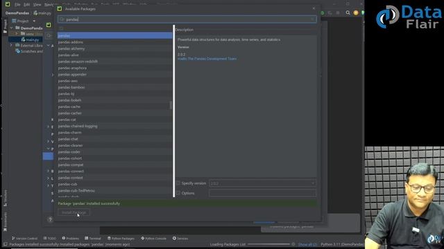 Pandas Practical - How to Install Pandas in Pycharm | Install Pandas on Pycharm | Learn Pandas Hind смотреть онлайн