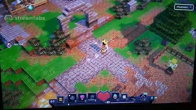 Nintendo switch player playing Minecraft Dungeon with viewers смотреть онлайн