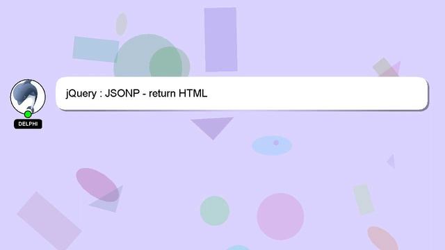 jQuery : JSONP - return HTML смотреть онлайн