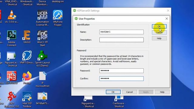 kepware v6. create user and change password смотреть онлайн