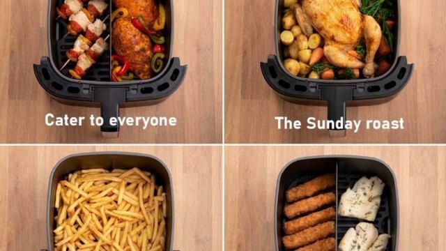 Tefal Easy Fry XXL 2in1 Digital Dual Air Fryer & Grill, 6.5L Or 3.25L X2 Drawer Capacity, Black