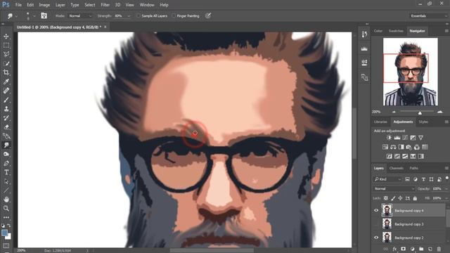 cartoon effect with filter and smudge | photoshop tutorial cs6/cc смотреть онлайн
