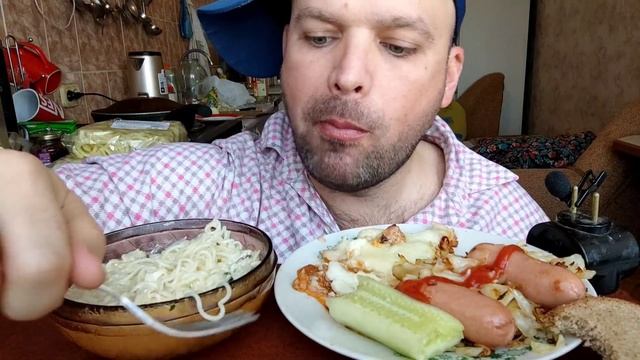 МУКБАНГ комплексный завтрак / ОБЖОР с похмелья