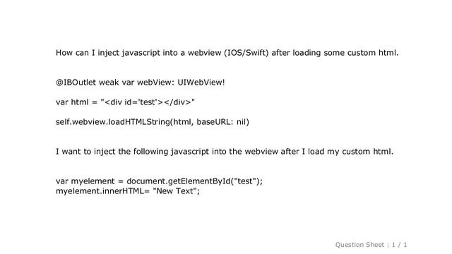 iOS : Inject Javascript into Webview - Swift смотреть онлайн