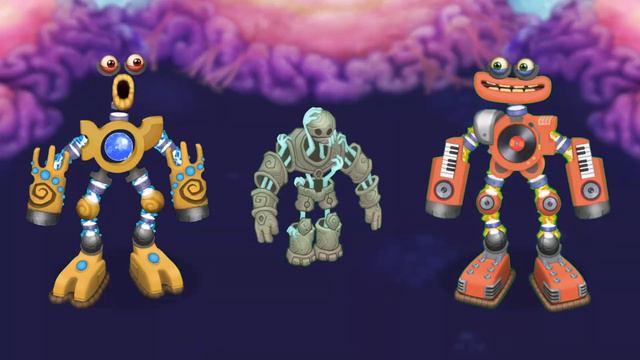 Monculus, Wubbox, Rare Wubbox - Ethereal Island & Wublin Island Trio (My Singing Monsters)
