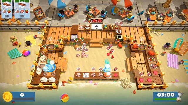Overcooked 2: Surf 'n' Turf 2-1 (SP 4-stars Score:908) смотреть онлайн