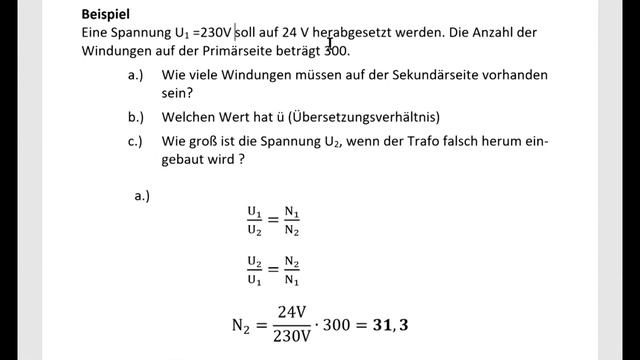 Der Transformator / Funktionsweise und einfache Berechnungen / Elektroniker / Elektrotechnik смотреть онлайн