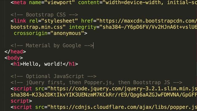 Bootstrap 4 and Material By Google Project Tutorial смотреть онлайн