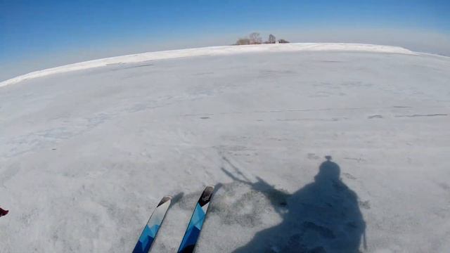 Сноукайтинг в Новосибирске - до Хренового острова, 08.04.23, snowkiting смотреть онлайн