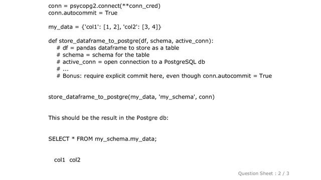Pandas : Pandas dataframe to PostgreSQL table using psycopg2 without SQLAlchemy? смотреть онлайн